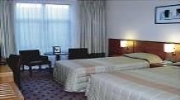 A twin room at Crown Hotel Moran
