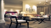 A suite at Langham Hotel London